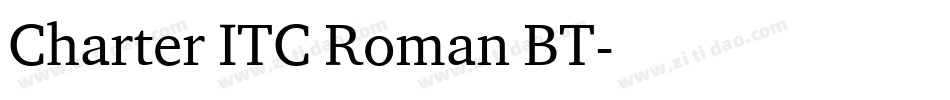 Charter ITC Roman BT字体转换